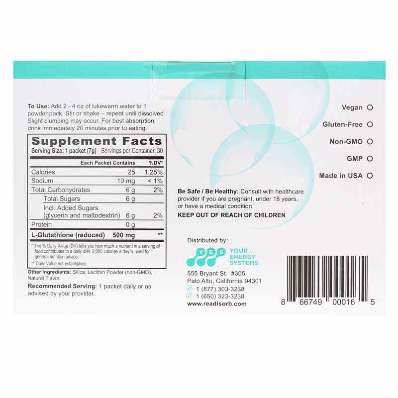 Readisorb Go Liposomal Glutathione Powder, by Your Energy Systems, image #3