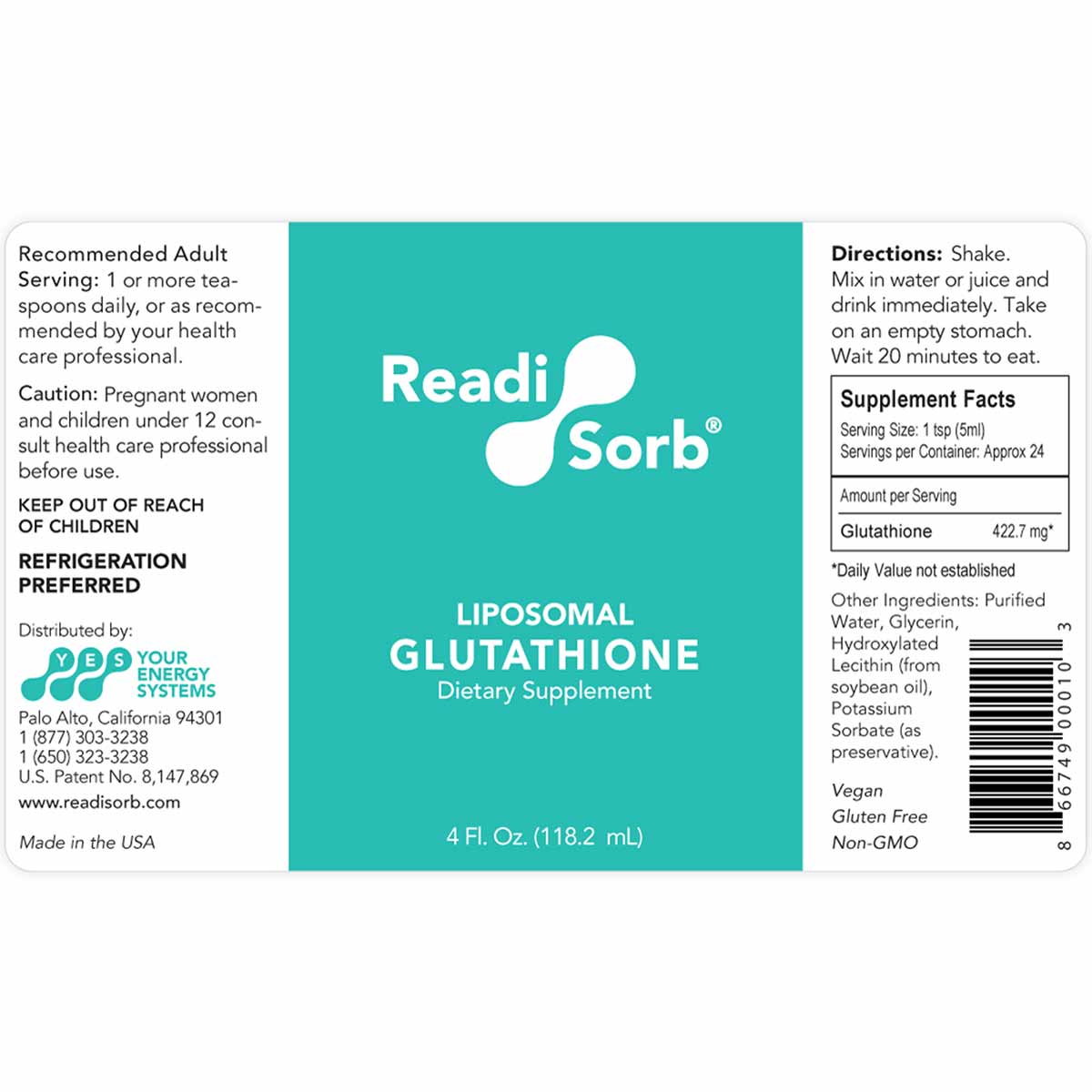 liposomal glutathione empty stomach Readisorb Liposomal Glutathione, Your Energy Systems – Natural Healthy Concepts