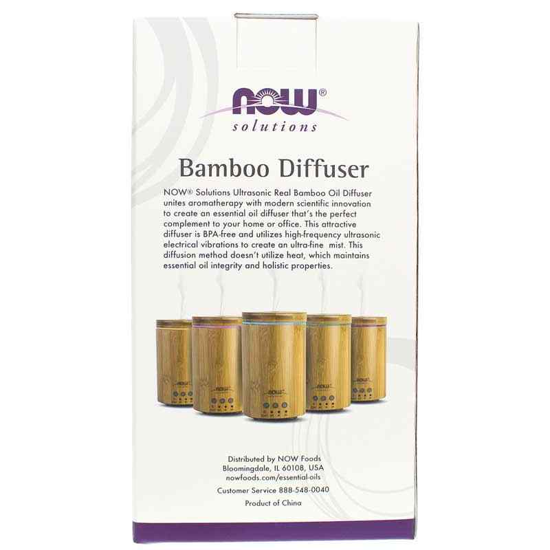 Real Bamboo Ultrasonic Oil Diffuser, by NOW Foods, image #3