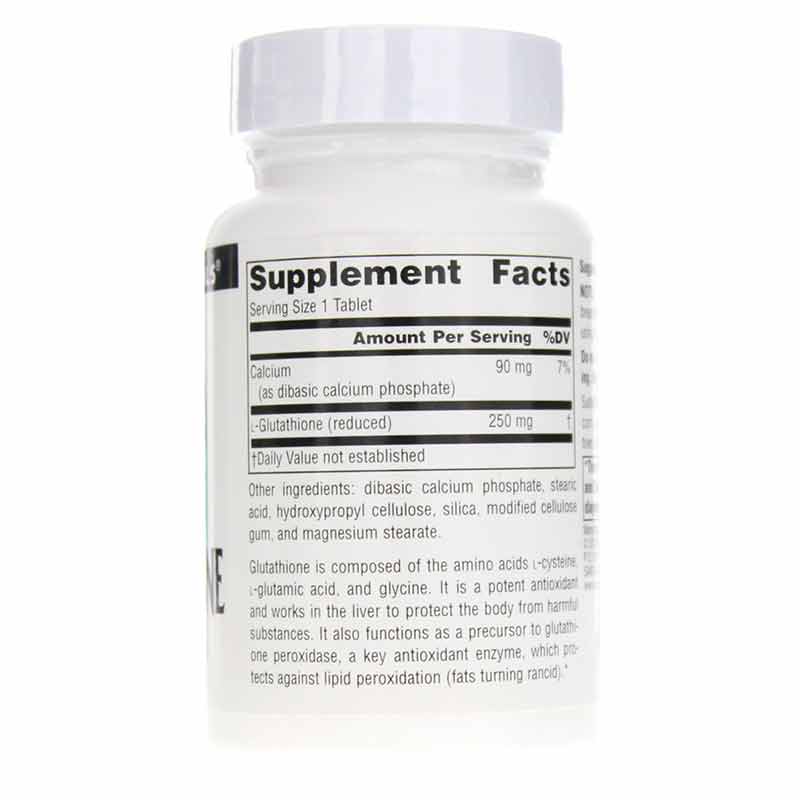 Reduced Glutathione 250 Mg, 60 Tablets, by Source Naturals, image #2