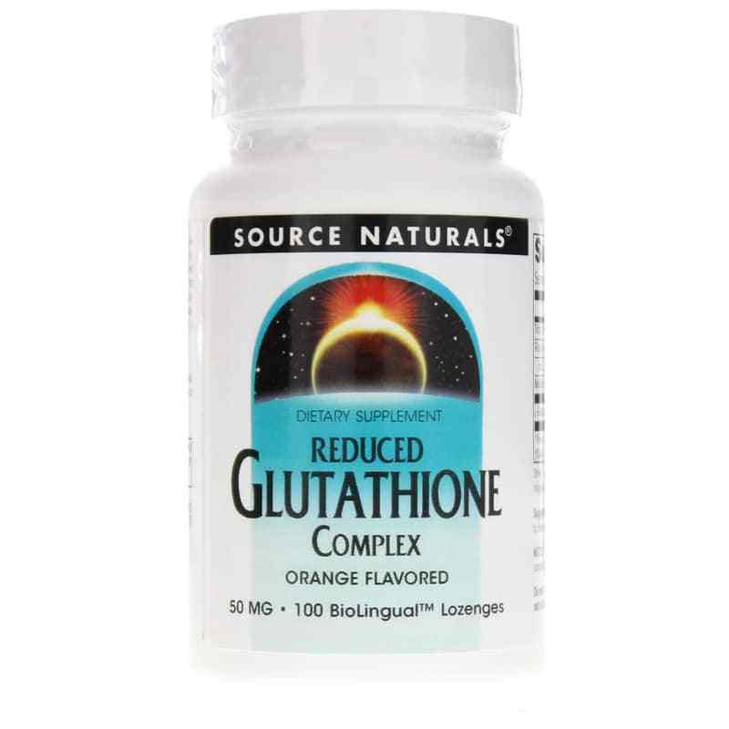 Reduced Glutathione Complex 50 Mg Orange Lozenges, 100 Lozenges, by Source Naturals