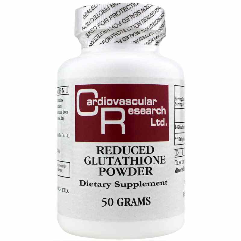Reduced Glutathione Powder, 50 Grams, by Cardiovascular Research