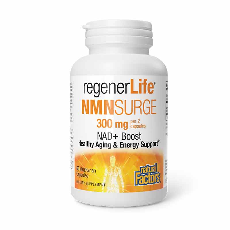 RegenerLife NMNSurge, 60 Veg Capsules, by Natural Factors