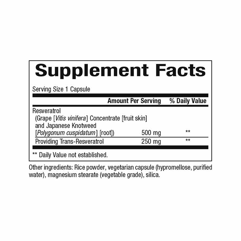 RegenerLife Resveratrol, 60 Vegetarian Capsules, by Natural Factors, image #2