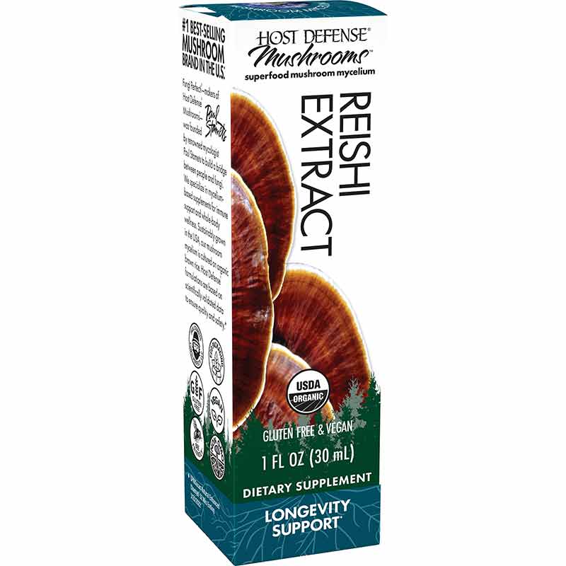 Reishi Extract Longevity Support, 1 Oz, by Host Defense, image #4