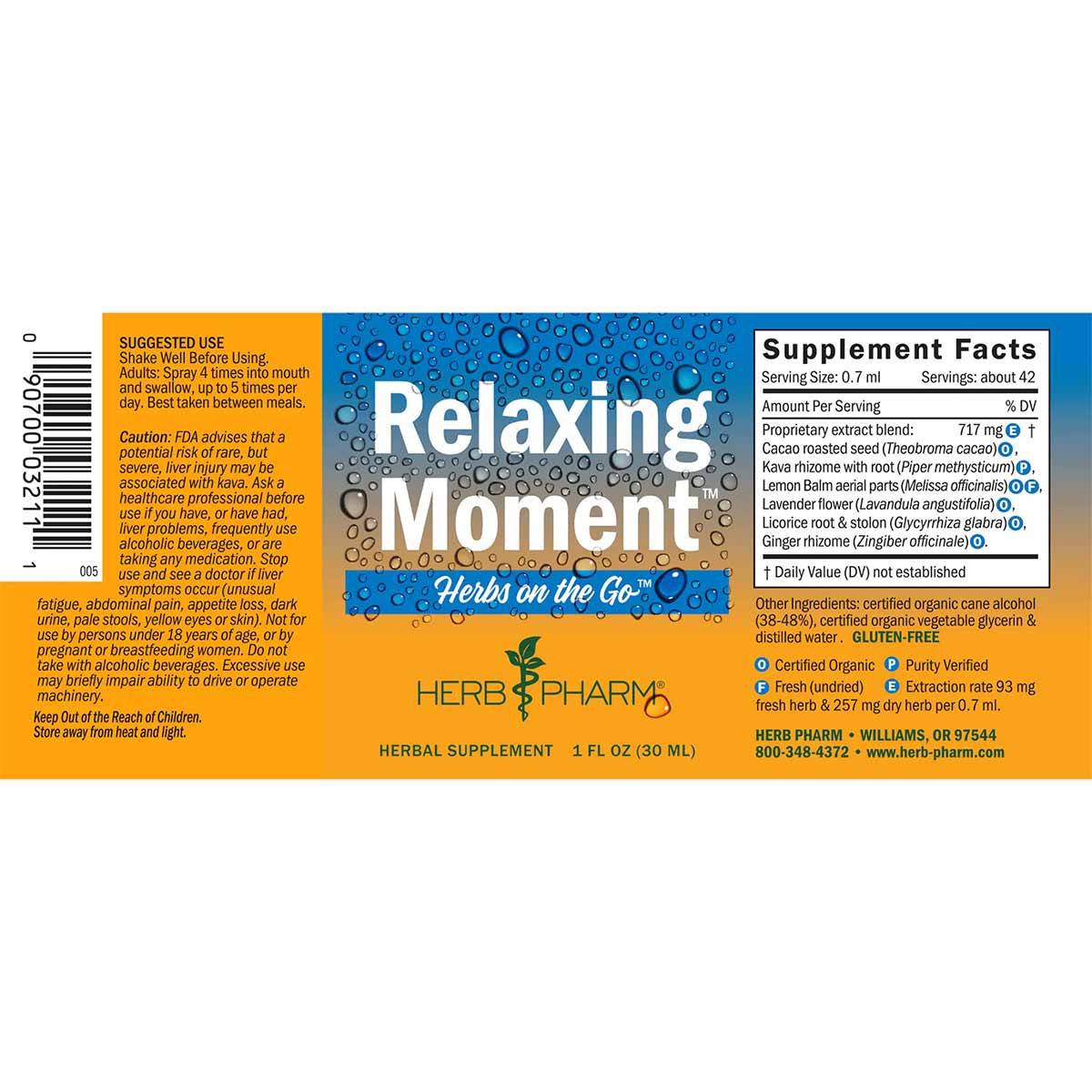 Relaxing Moment Spray, 1 Oz, by Herb Pharm
