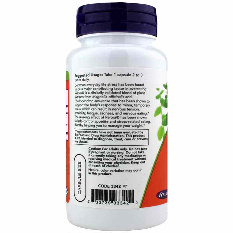 Relora 300 Mg, 60 Veg Capsules, by NOW Foods, image #3
