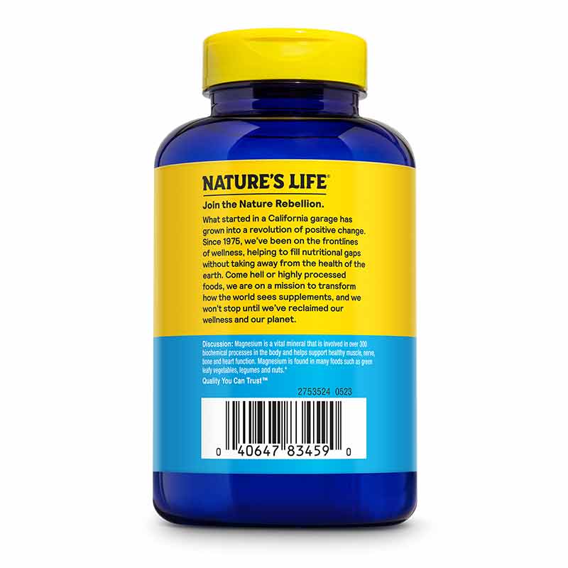 Renewing Magnesium 500 Mg, 180 Veg Capsules, by Natures Life, image #2