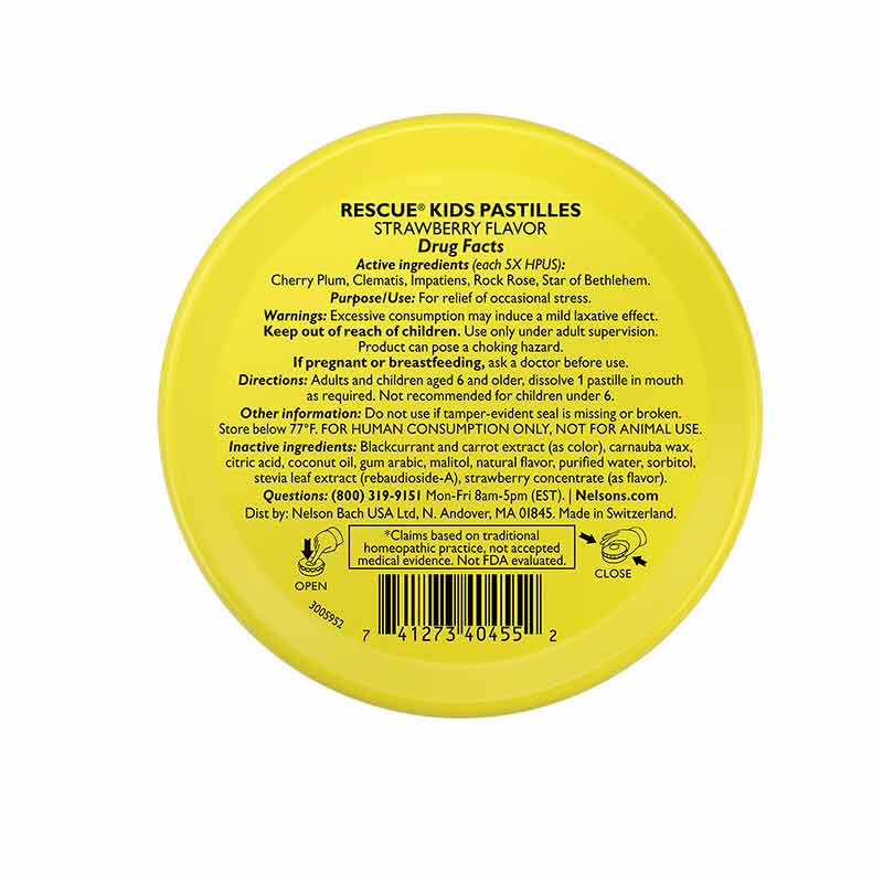 Rescue Kids Pastilles, Strawberry, 50 Grams, by Bach Flower Remedies, image #2