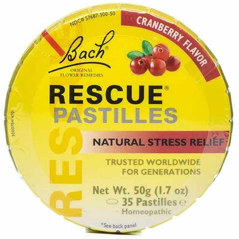 Rescue Pastilles, Cranberry, by Bach Flower Remedies