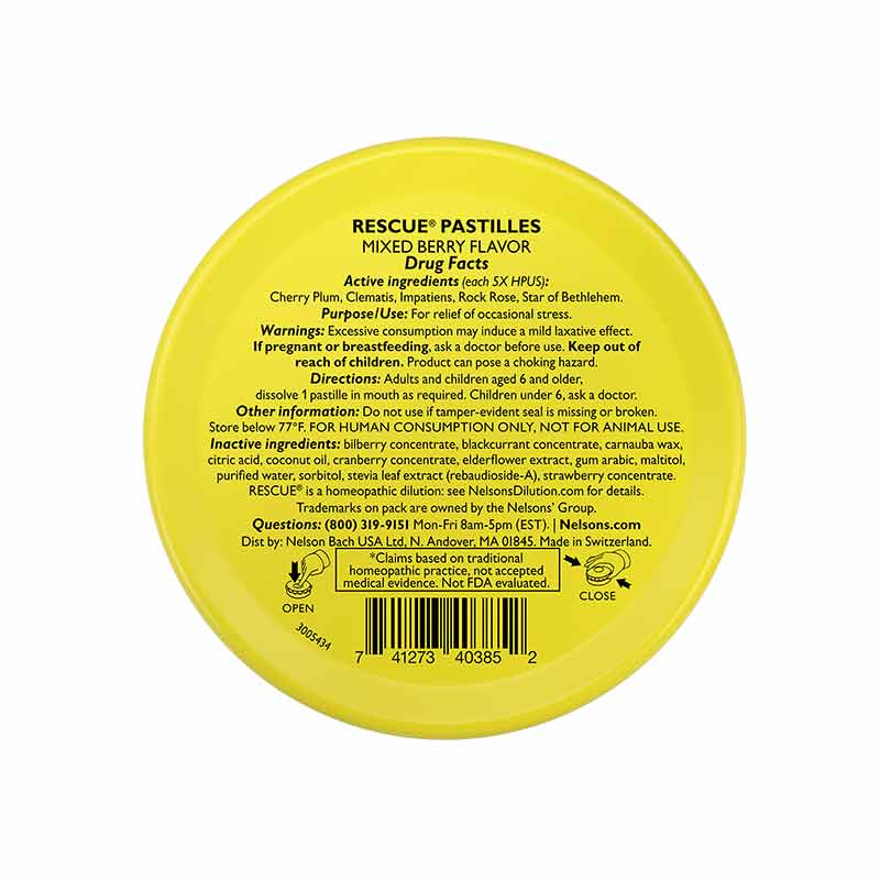 Rescue Pastilles, Mixed Berry, 50 Grams, by Bach Flower Remedies, image #2