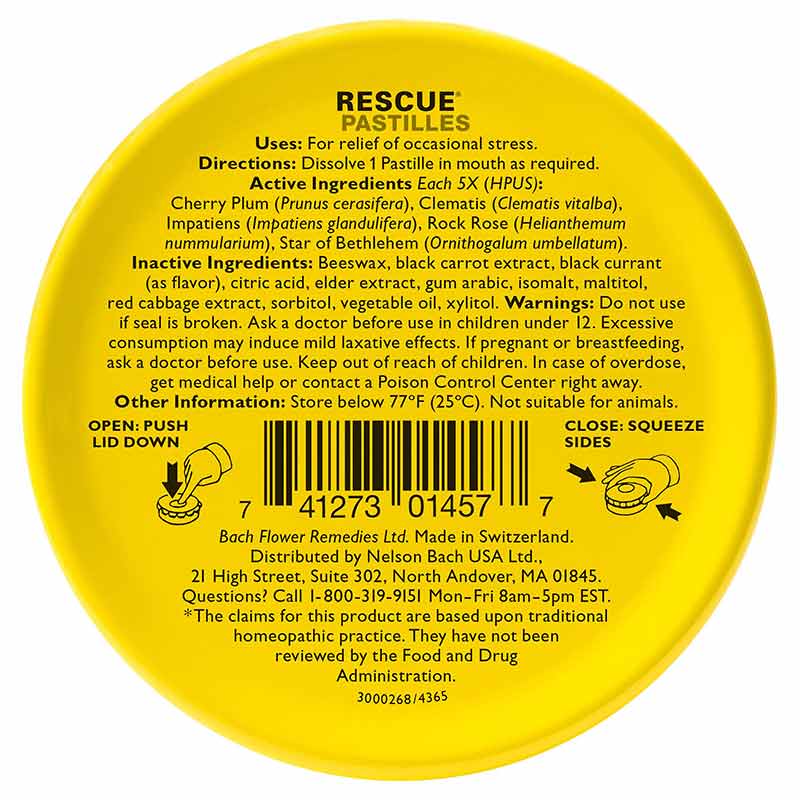 Rescue Sleep Pastilles, Black Currant, 50 Grams, by Bach Flower Remedies, image #2