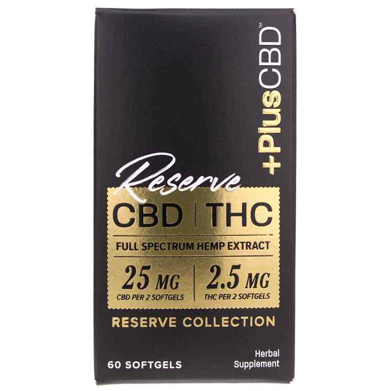 Reserve CBD 25 Mg, 60 Softgels, by PlusCBD Oil