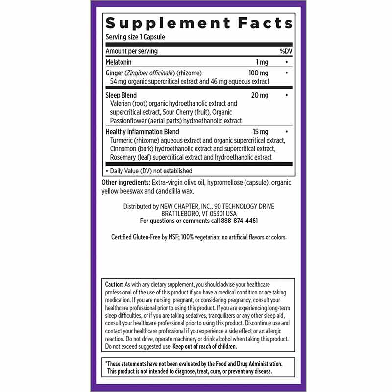 Restful Sleep And Pain Relief, 30 Veg Capsules, by New Chapter, image #2