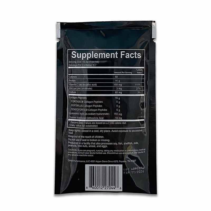 Restore - Collagen Single Serve  Bag 15 Pack, Unflavored, by OIAM Performance, image #2