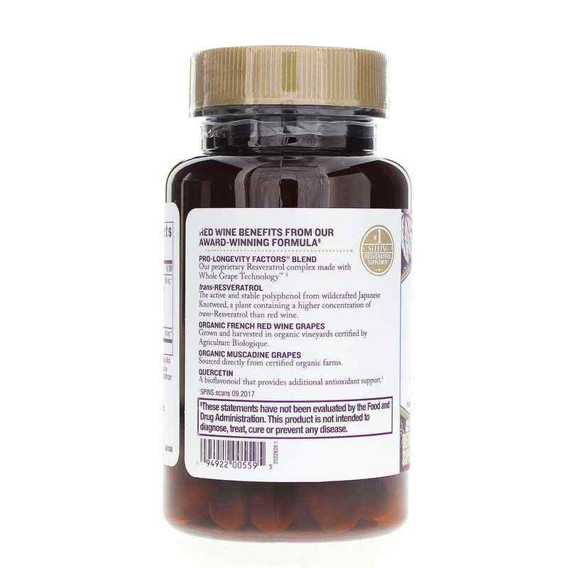 Resveratrol 100 Mg, 30 Veg Capsules, by Reserveage Nutrition, image #3