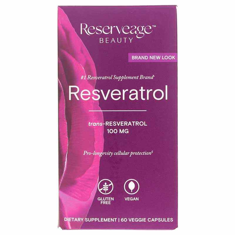 Resveratrol 100 Mg, 60 Veg Capsules, by Reserveage Nutrition
