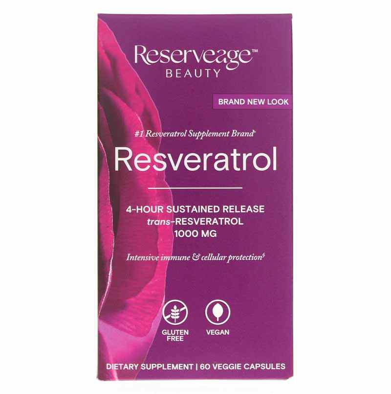 Resveratrol 1,000 Mg, 60 Veg Capsules, by Reserveage Nutrition