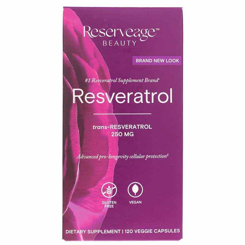 Resveratrol 250 Mg, 120 Veg Capsules, by Reserveage Nutrition