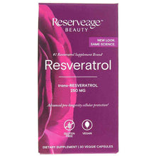 Resveratrol 250 Mg, 30 Veg Capsules, by Reserveage Nutrition