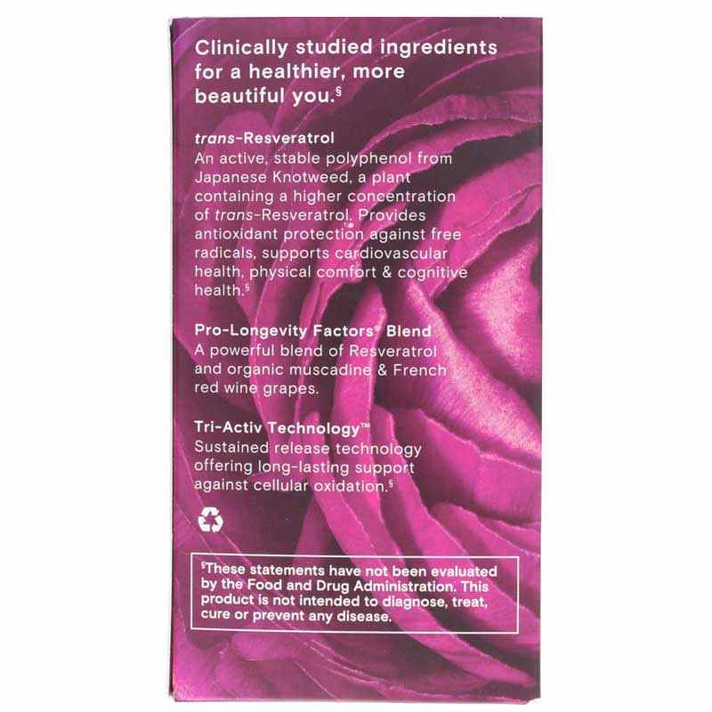 Resveratrol 500 Mg, 60 Veg Capsules, by Reserveage Nutrition, image #3