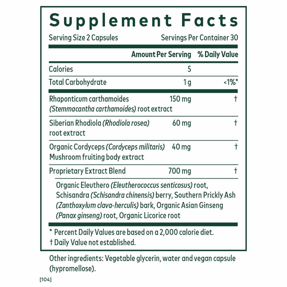 Supplement Facts label for Revive HPA Advanced Stress Support showing ingredients including Rhodiola, Cordyceps, and herbal e