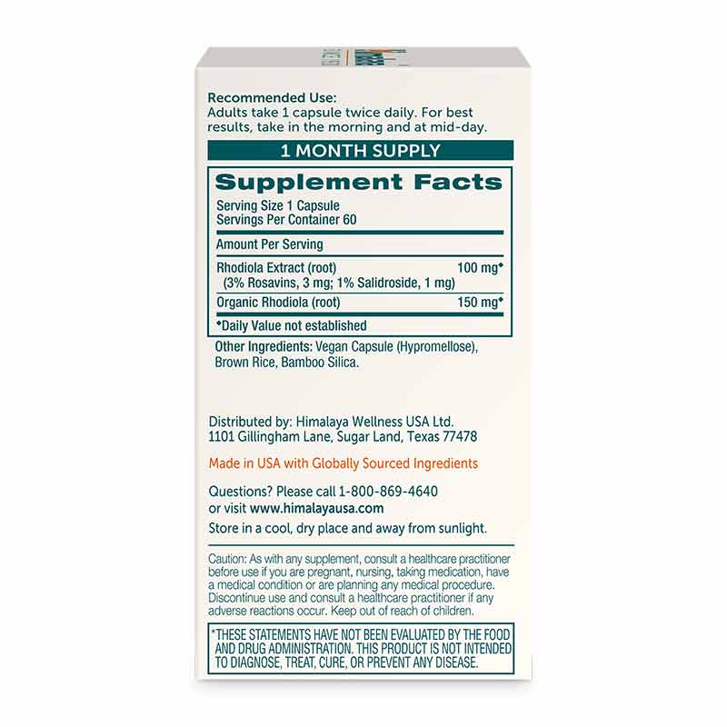 Rhodiola, 60 Vegan Capsules, by Himalaya, image #4