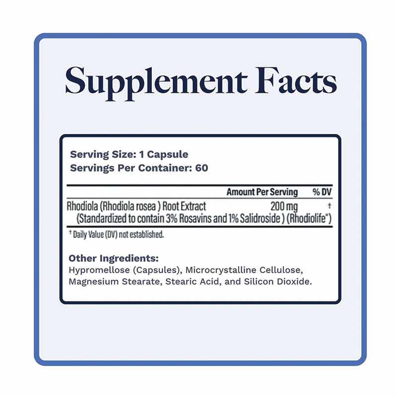 Rhodiola | NEW!, 60 Capsules, by Utzy Naturals, image #2