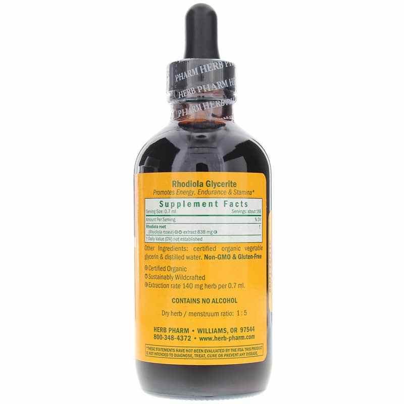 Rhodiola Extract Alcohol Free, 4 Oz, by Herb Pharm, image #2