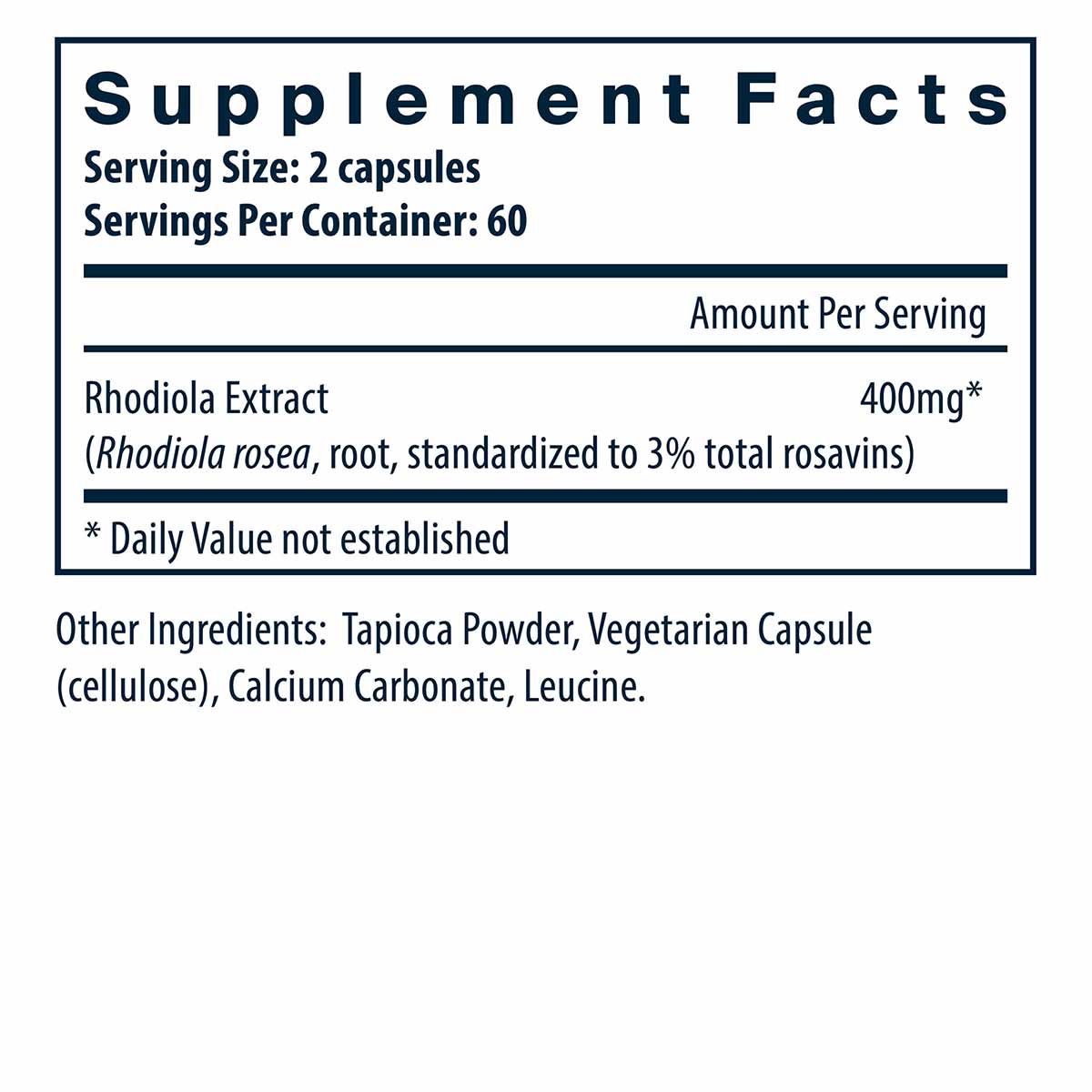 Rhodiola rosea 3% Standardized Extract, by Vital Nutrients