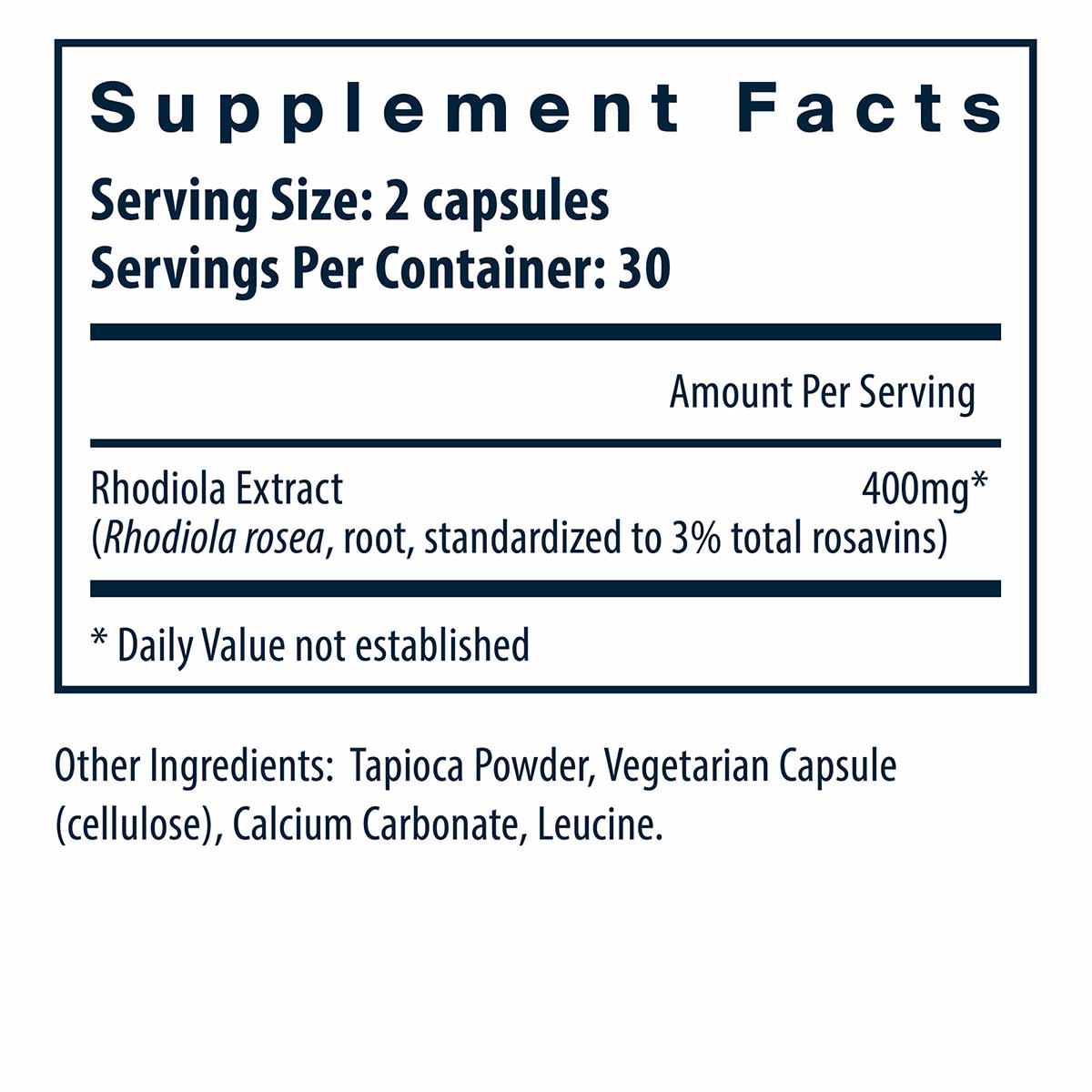 Rhodiola rosea 3% Standardized Extract, by Vital Nutrients