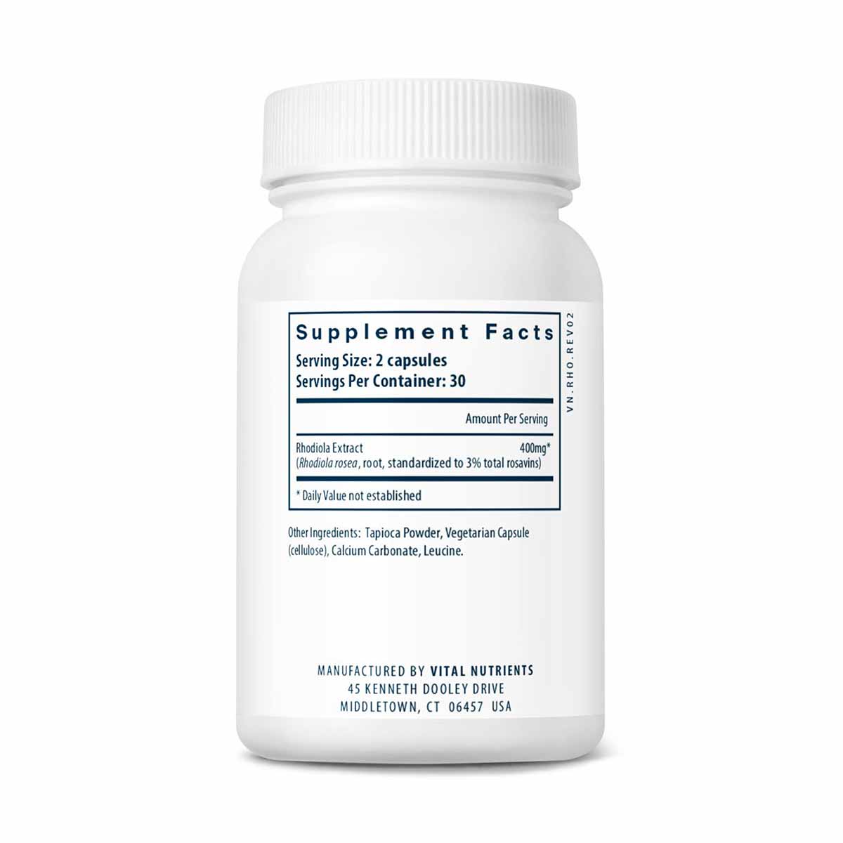 Rhodiola rosea 3% Standardized Extract, by Vital Nutrients