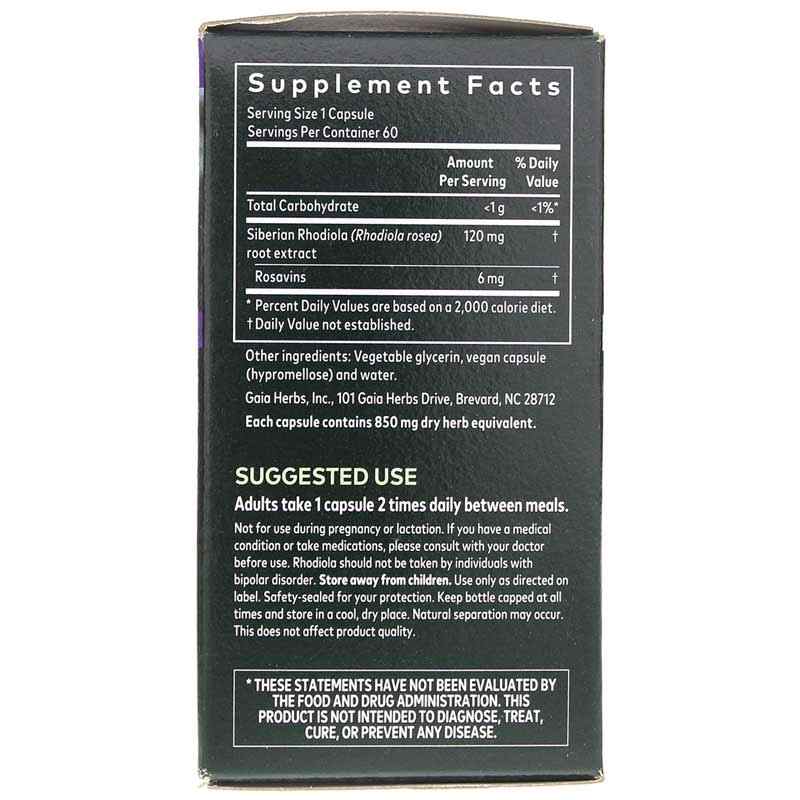 Rhodiola Rosea, 60 Liquid Phyto Caps, by Gaia Herbs, image #2