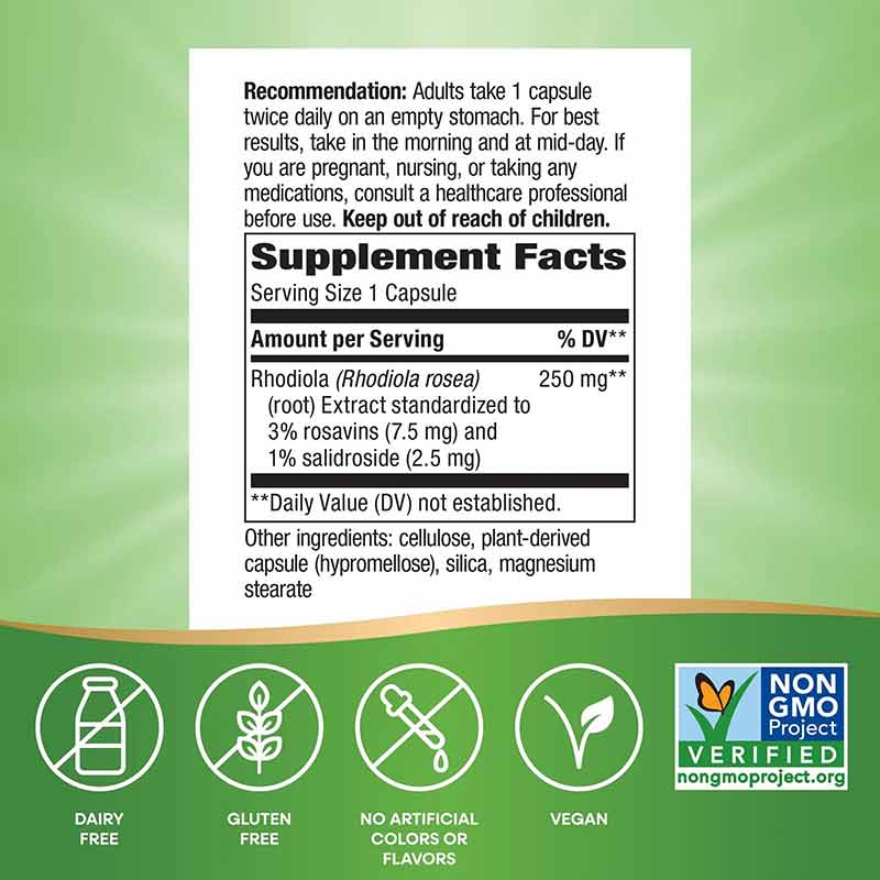 Rhodiola Standardized, by Natures Way, image #3