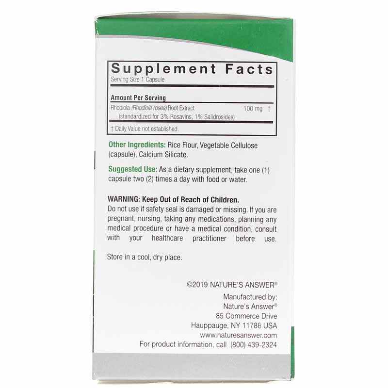 Rhodiola Standardized Herbal Extract, by Natures Answer, image #2