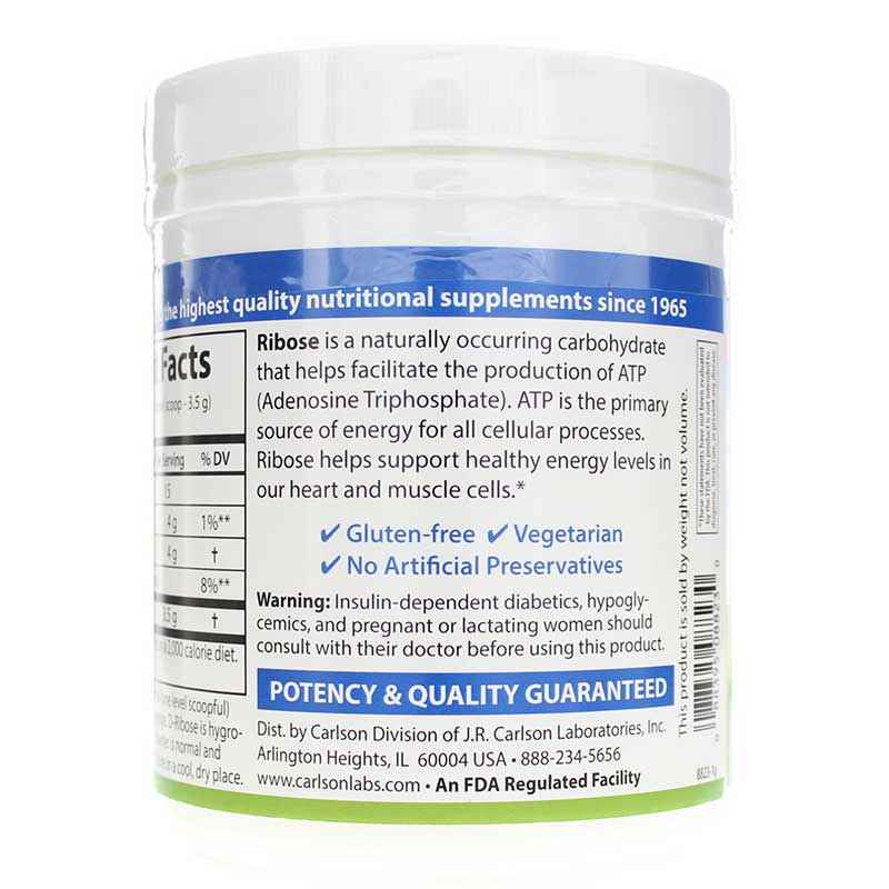 Ribose Powder, 17.6 Oz, by Carlson Labs, image #3