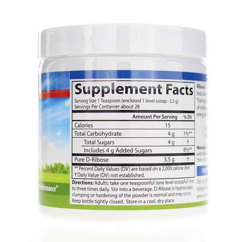 Ribose Powder, 3.53 Oz, by Carlson Labs, image #2
