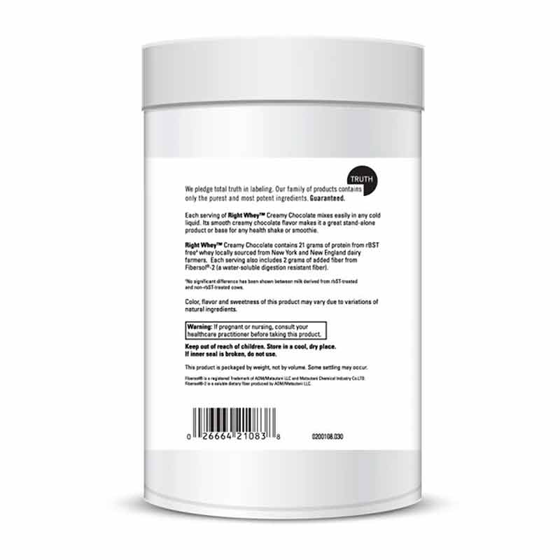 Right Whey Protein, Creamy Chocolate, by DaVinci Labs, image #3
