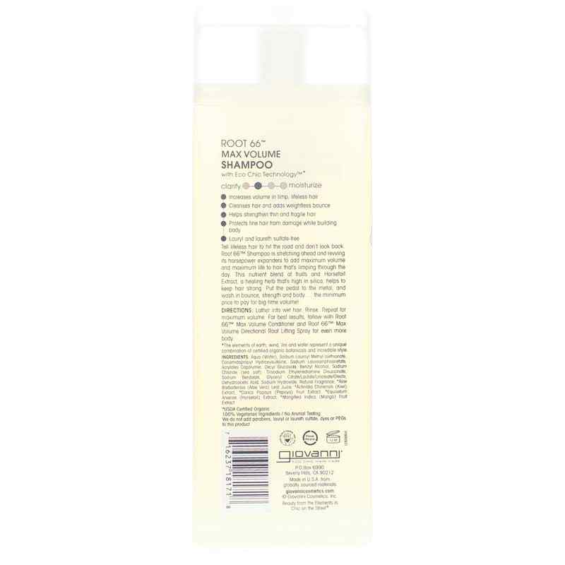 Root 66 Max Volume Shampoo, 8.5 Oz, by Giovanni, image #2