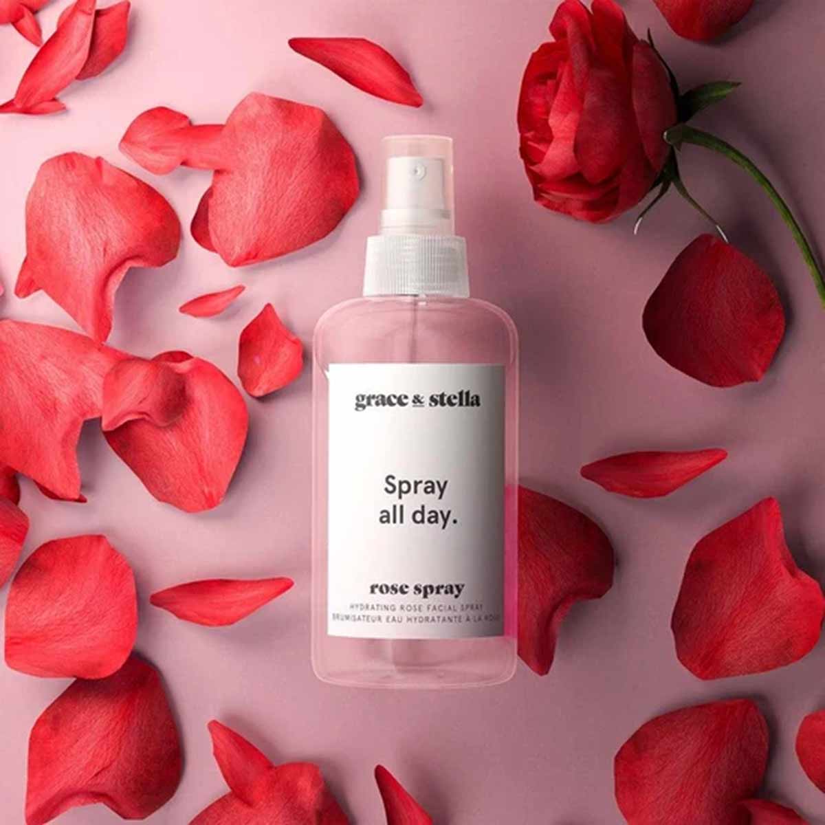 Rose Hydrating Facial Spray, 8.11 Oz, by Grace & Stella