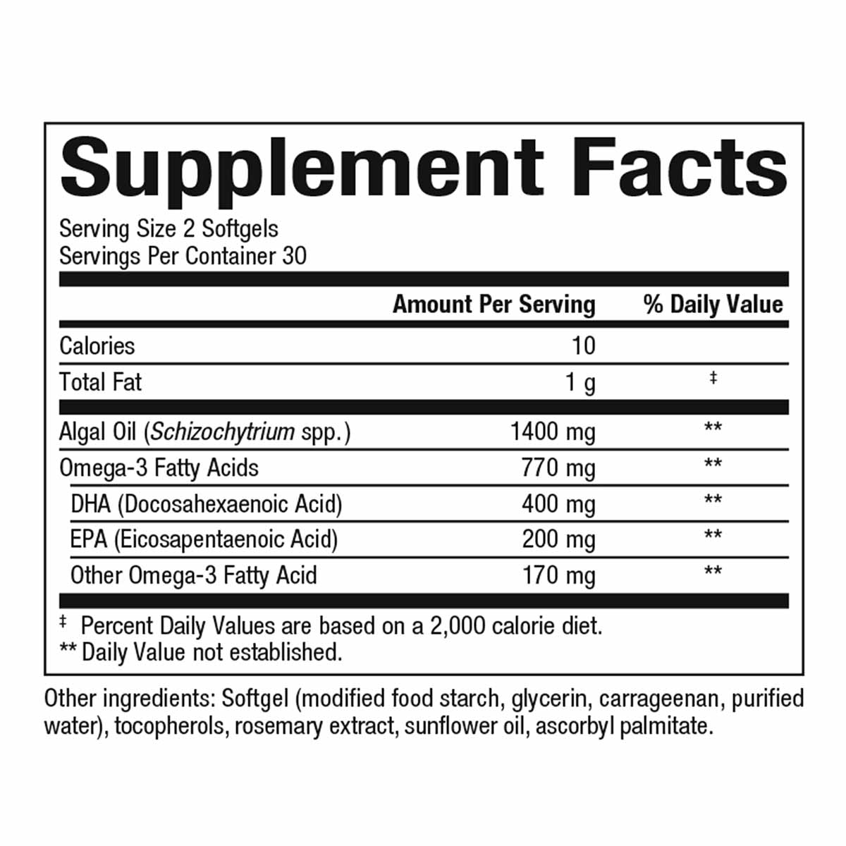 RxOmega-3 Algae, by Natural Factors