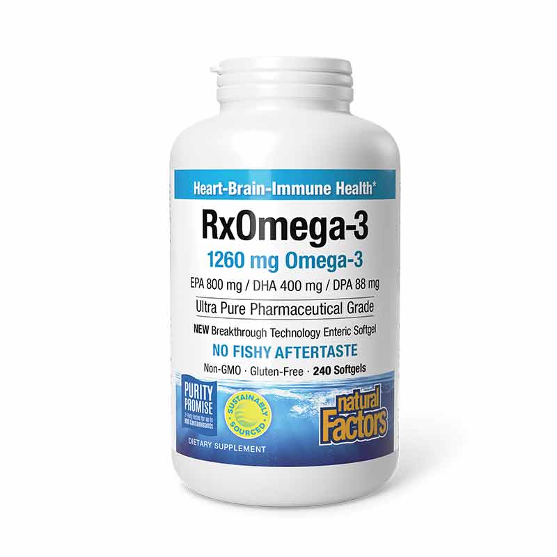 RxOmega-3 Fish Oil, 240 Softgels, by Natural Factors