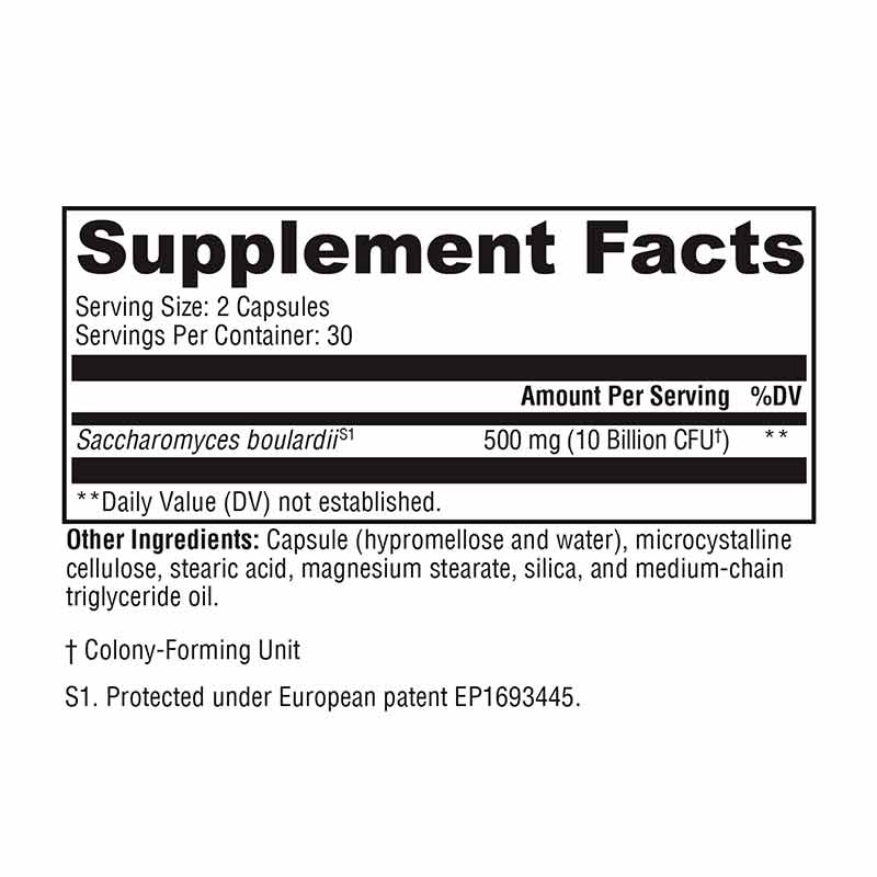 Saccharomycin DF, 60 Veg Capsules, by Xymogen, image #2