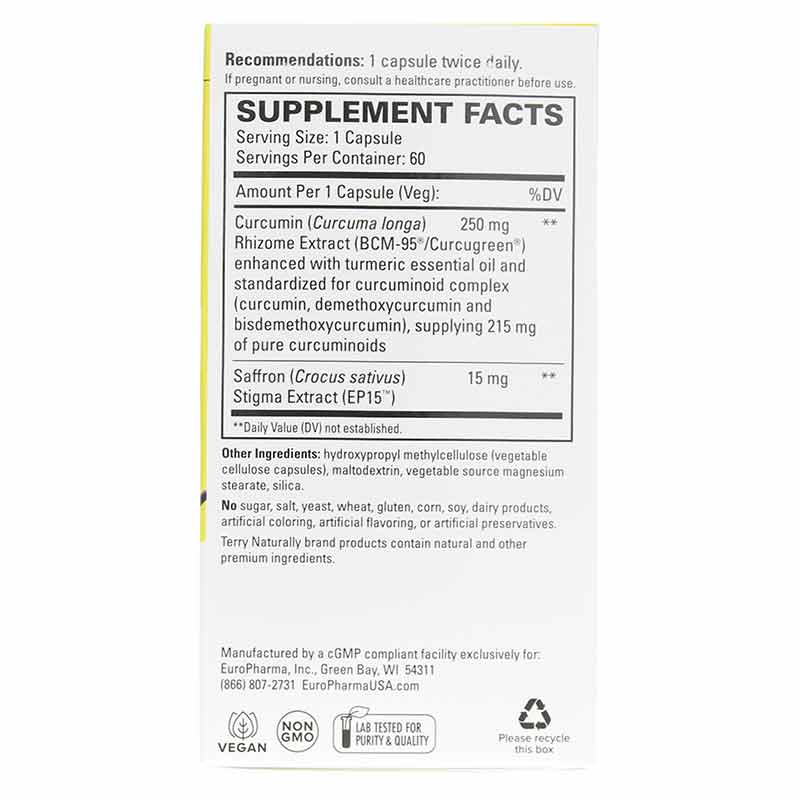 Saffron Lift + Curcumin, by Terry Naturally, image #2