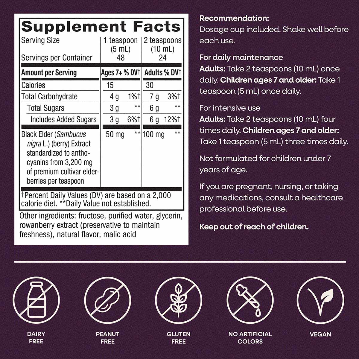 Sambucus Elderberry Original Syrup, by Natures Way