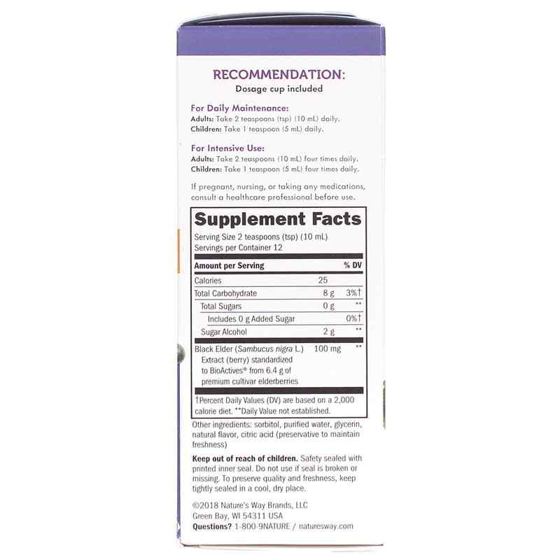 Sambucus Elderberry Sugar-Free Syrup, 4 Oz, by Natures Way, image #2
