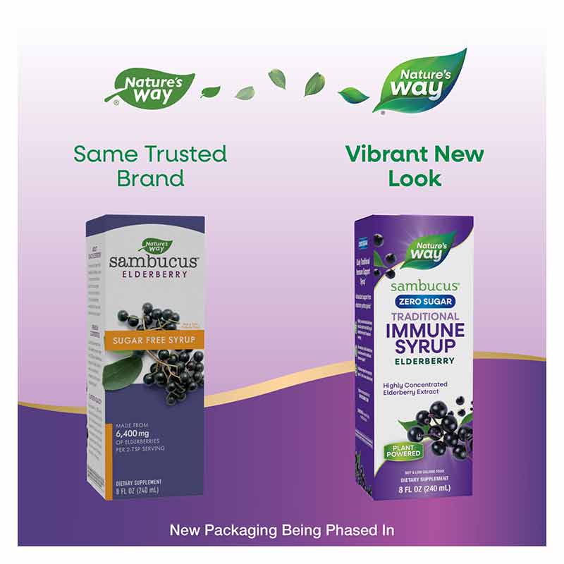 Sambucus Elderberry Sugar-Free Syrup, 8 Oz, by Natures Way, image #3