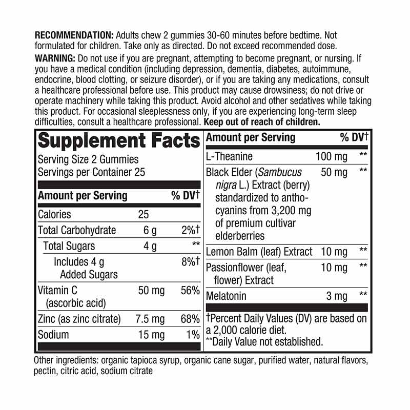 Sambucus Sleep + Immune Gummies, 50 Gummies, by Natures Way, image #2