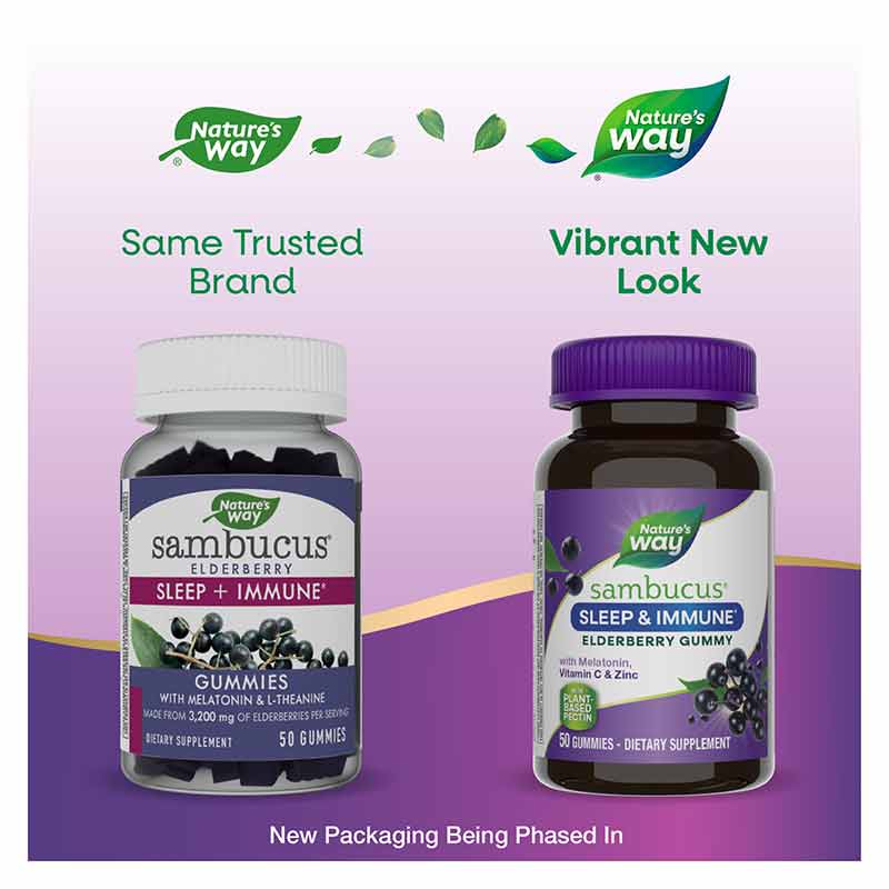 Sambucus Sleep + Immune Gummies, 50 Gummies, by Natures Way, image #3