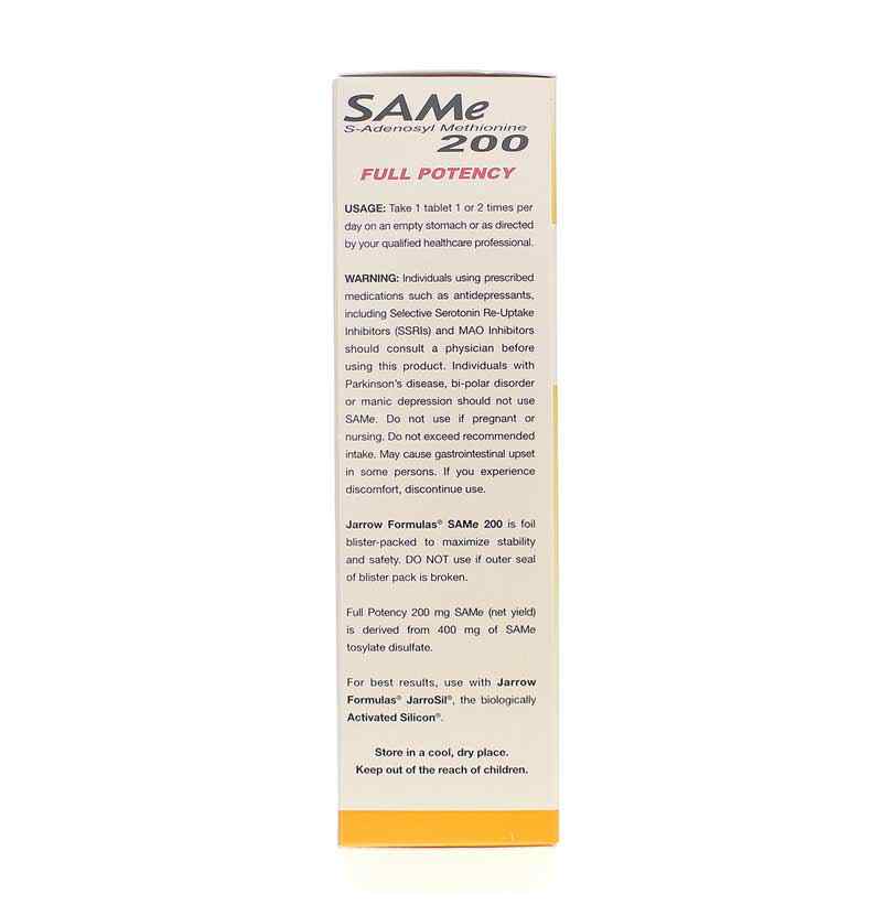 SAMe 200 Mg, 20 Tablets, by Jarrow Formulas, image #4